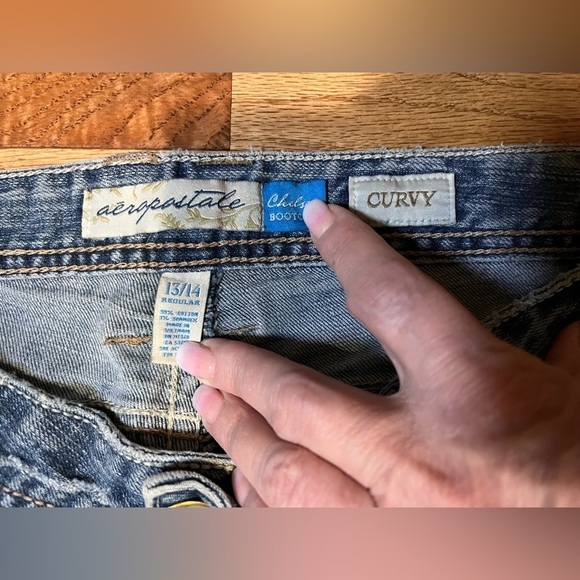 Aeropostale, Chelsea Bootcut, Curvy, Size 13/14, Juniors, Distressed - Picture 6 of 6